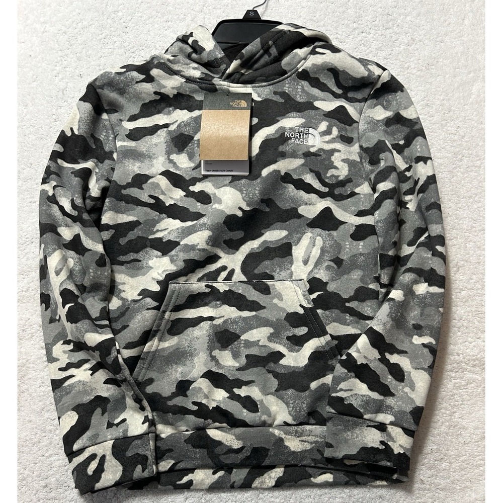 The North Face Teen Evolution Camo Smoked Pearl Large (12) Hoody (E3)